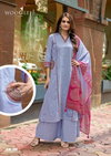Chitrangna By Wooglee Barline Viscose Kurti With Bottom Dupatta Wholesale Online